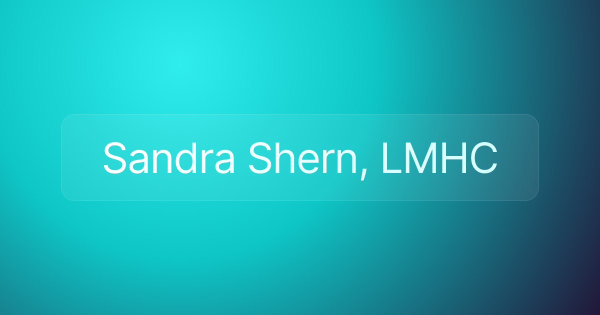 Sandra Shern, LMHC