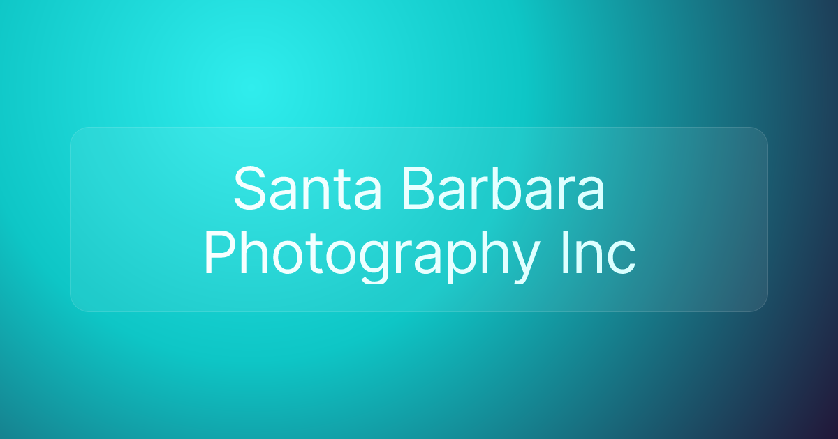 Santa Barbara Photography Inc