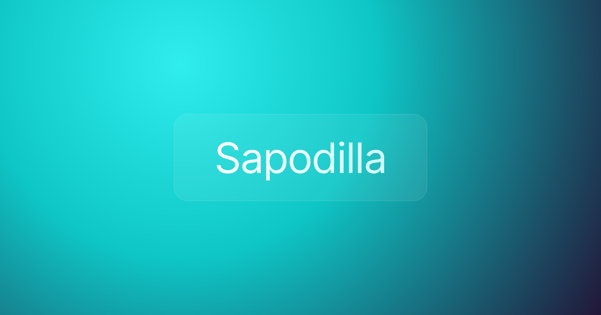 Sapodilla