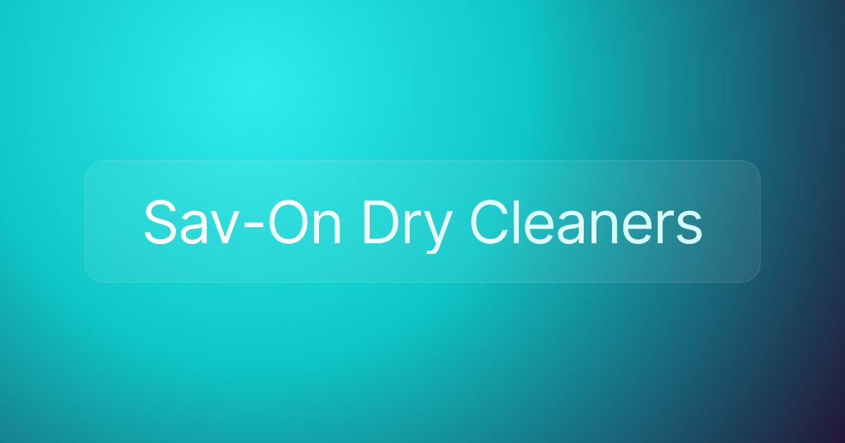 Sav-On Dry Cleaners
