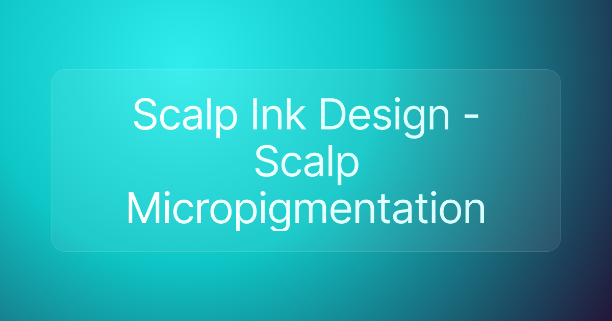 Scalp Ink Design - Scalp Micropigmentation