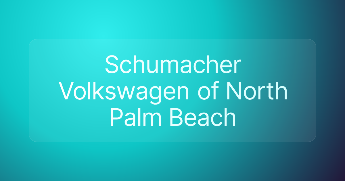 Schumacher Volkswagen of North Palm Beach