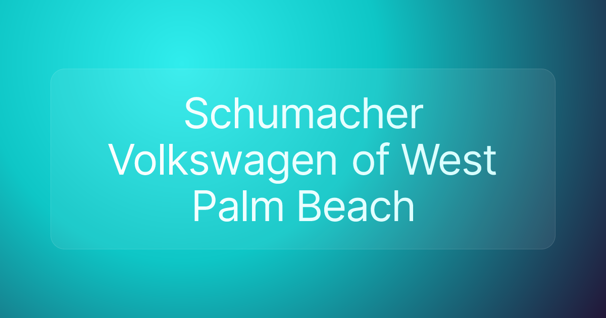 Schumacher Volkswagen of West Palm Beach