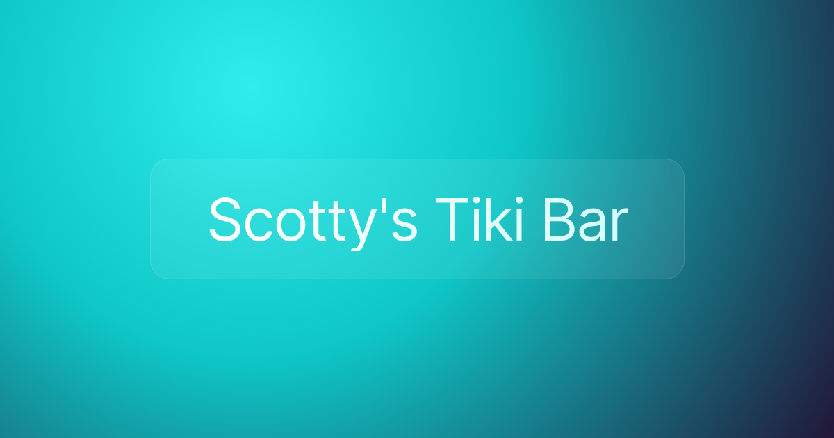 Scotty's Tiki Bar