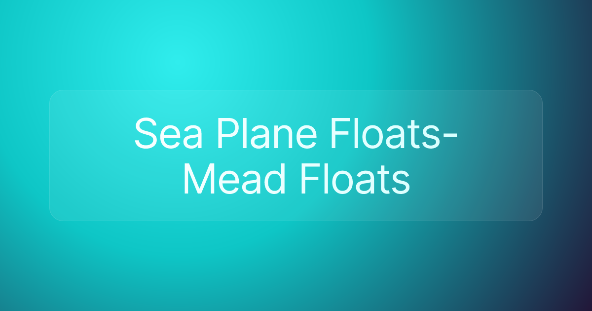 Sea Plane Floats-Mead Floats