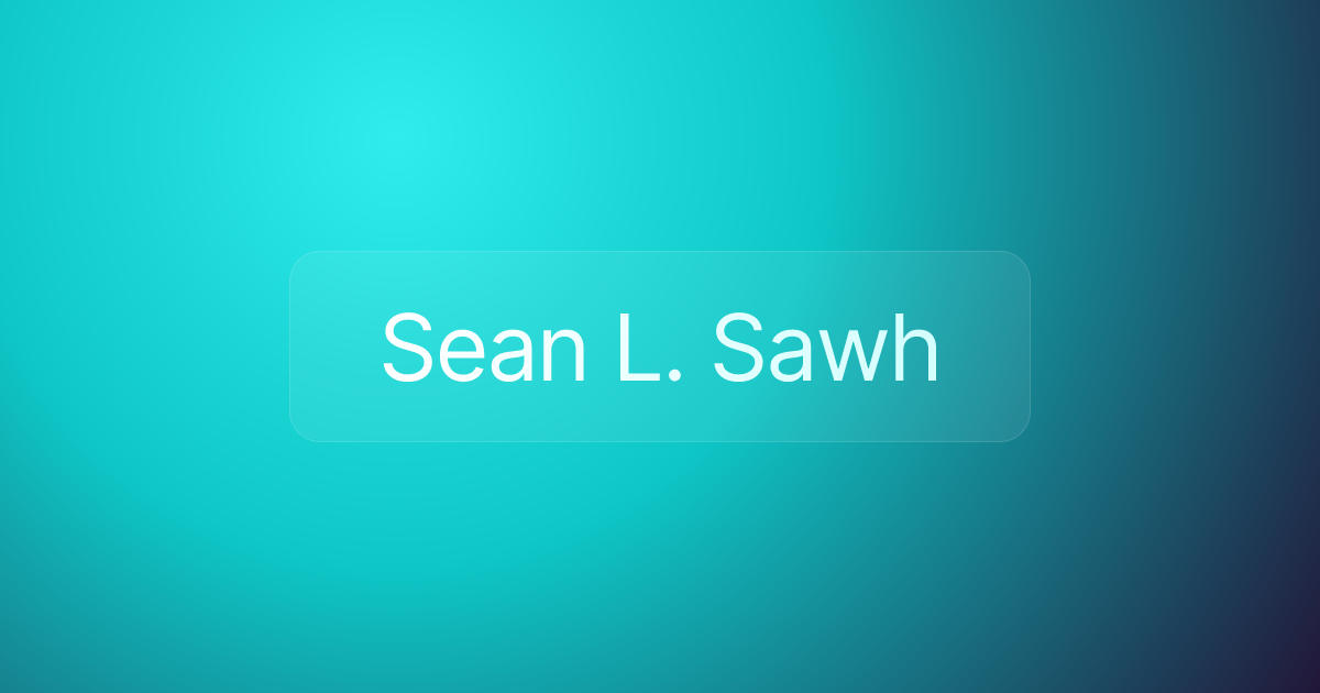 Sean L. Sawh
