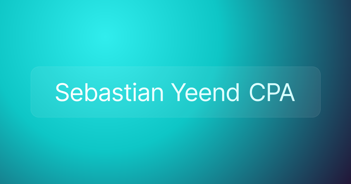 Sebastian Yeend CPA