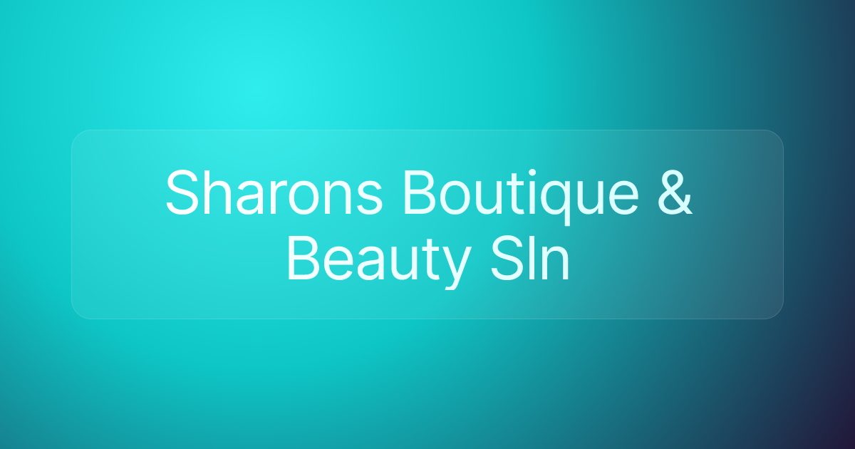Sharons Boutique & Beauty Sln