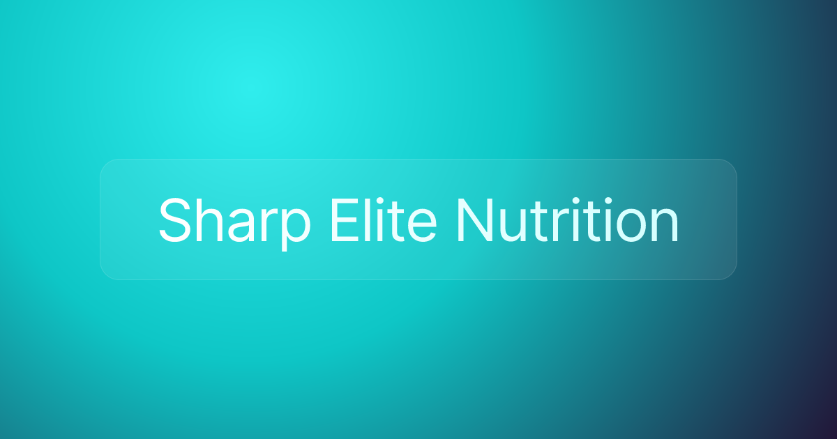 Sharp Elite Nutrition