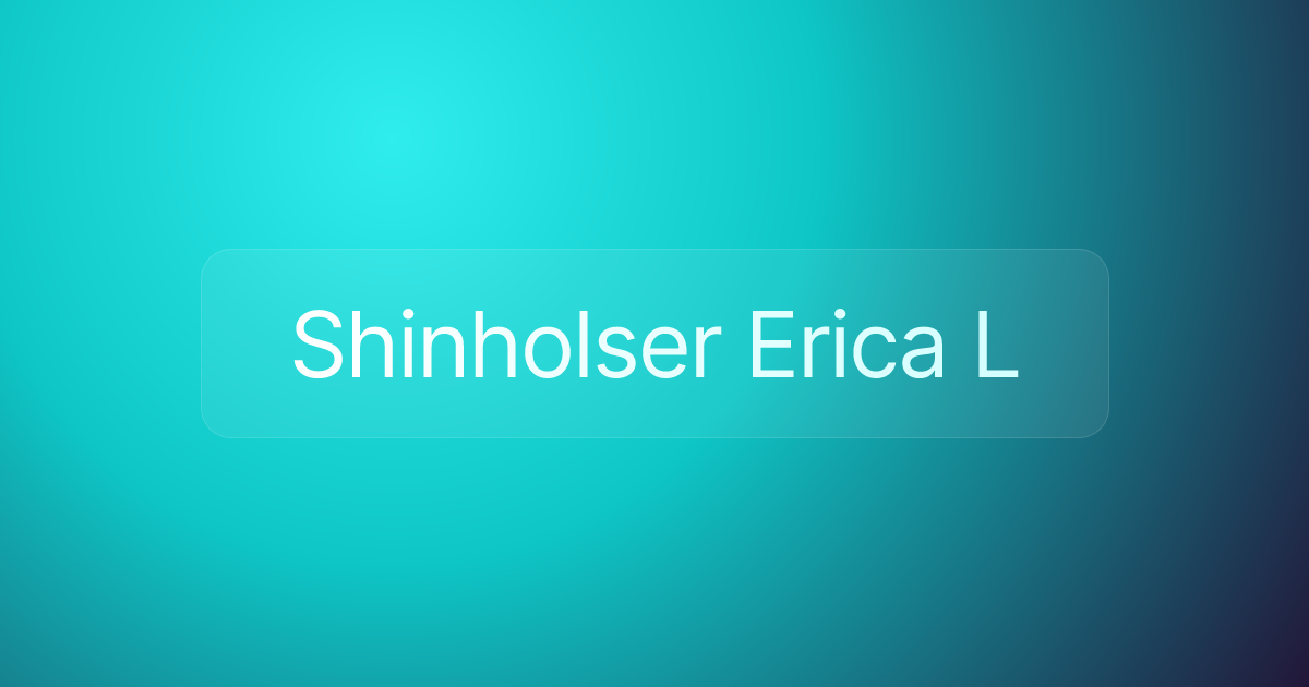 Shinholser Erica L