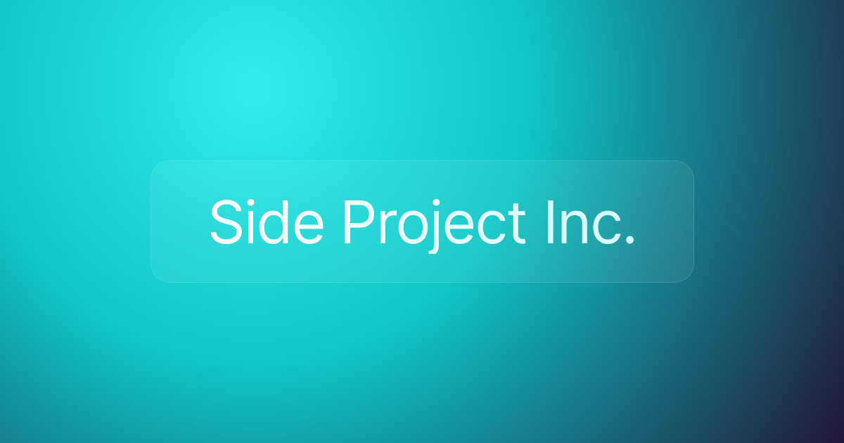 Side Project Inc.