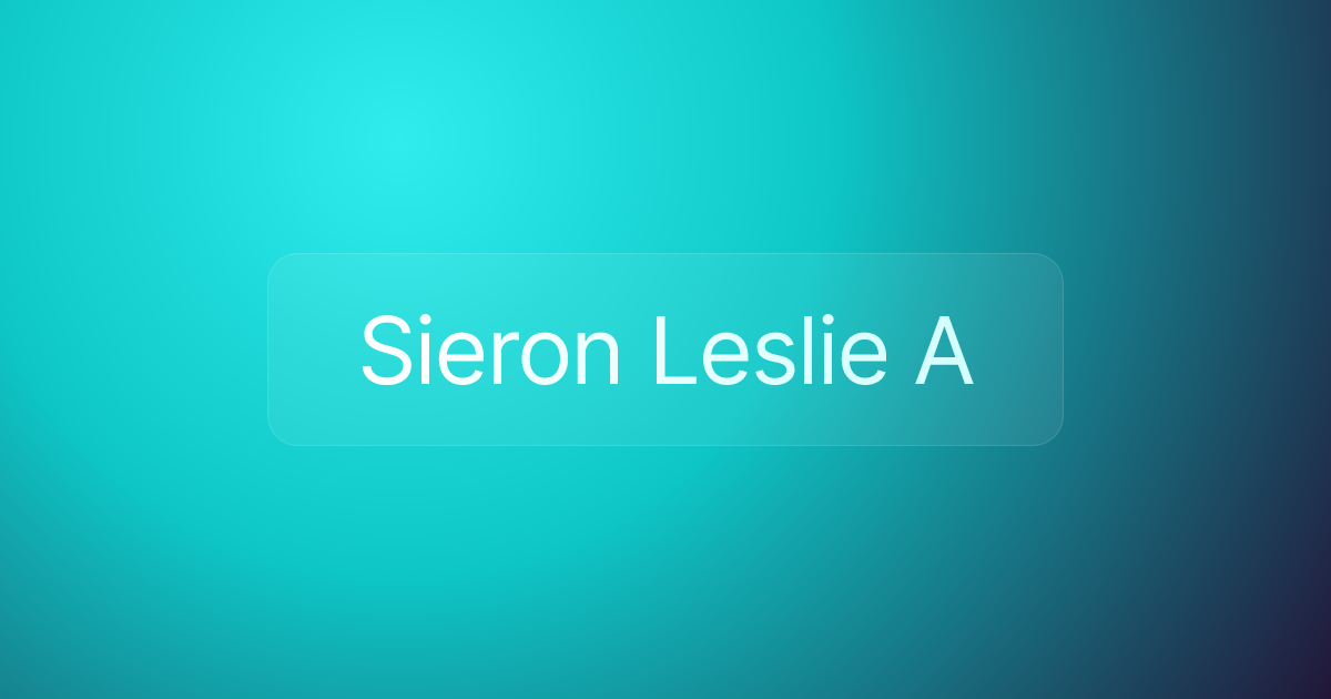 Sieron Leslie A