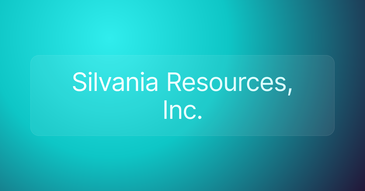 Silvania Resources, Inc.