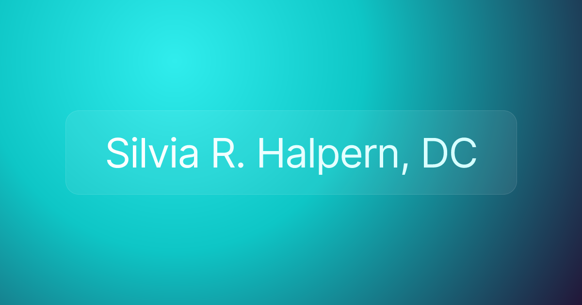 Silvia R. Halpern, DC