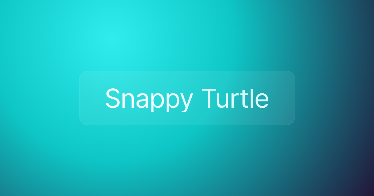 Snappy Turtle