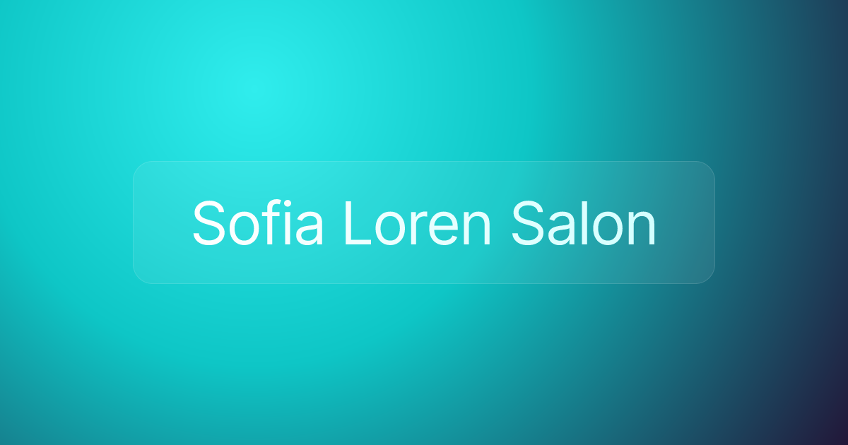 Sofia Loren Salon