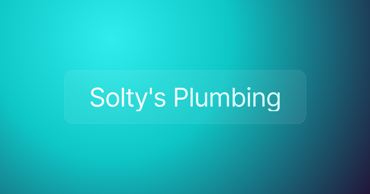 Solty's Plumbing