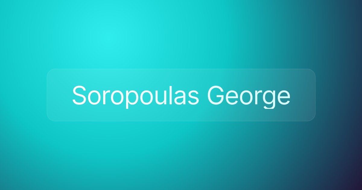 Soropoulas George