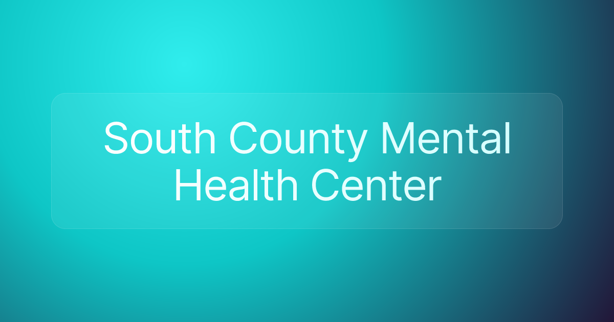 South County Mental Health Center