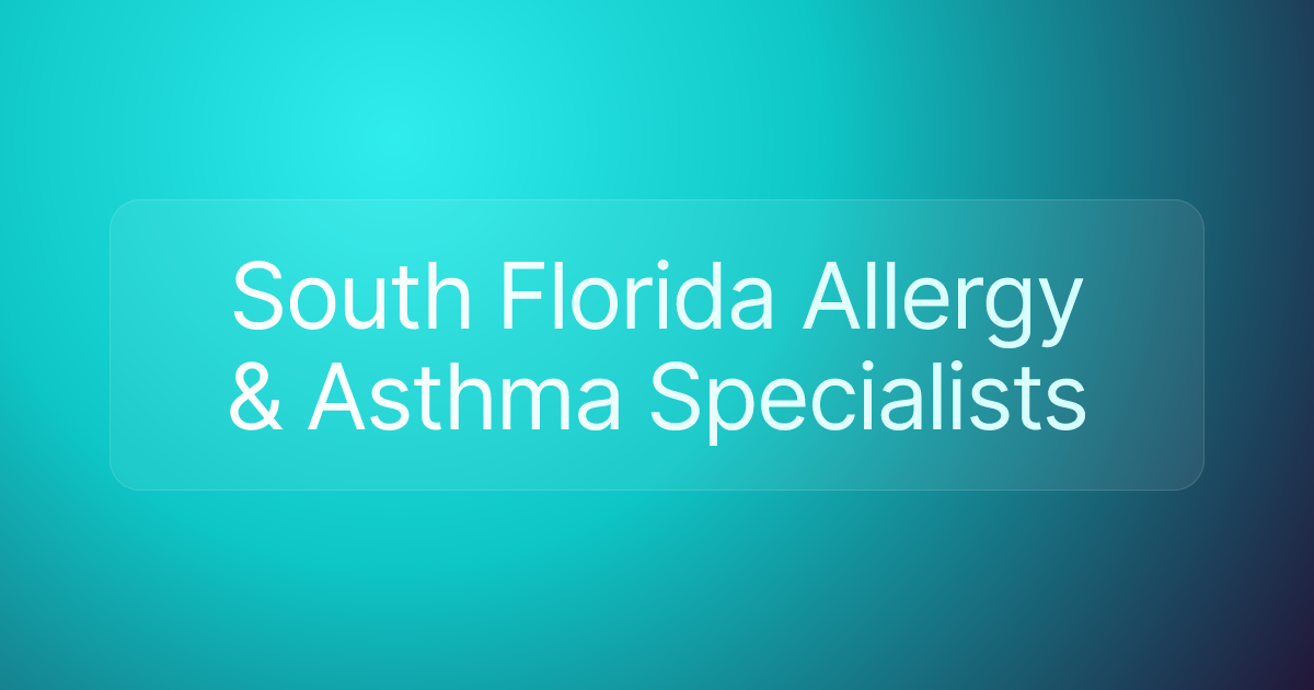 South Florida Allergy & Asthma Specialists