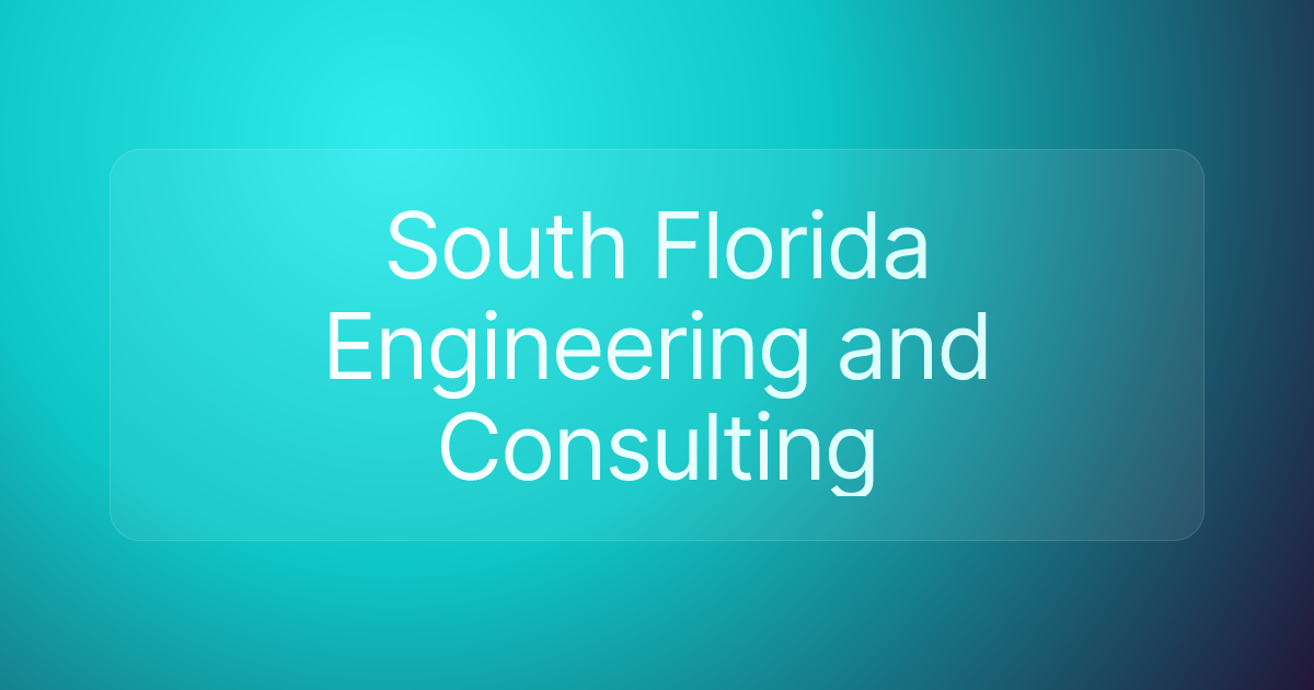 South Florida Engineering and Consulting