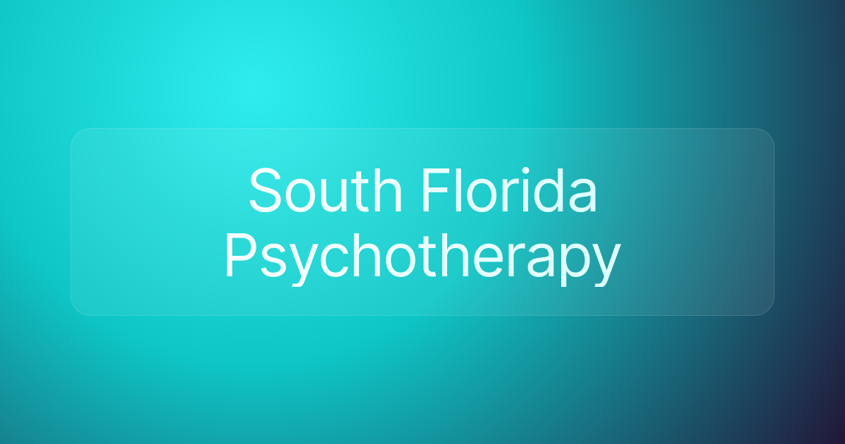 South Florida Psychotherapy