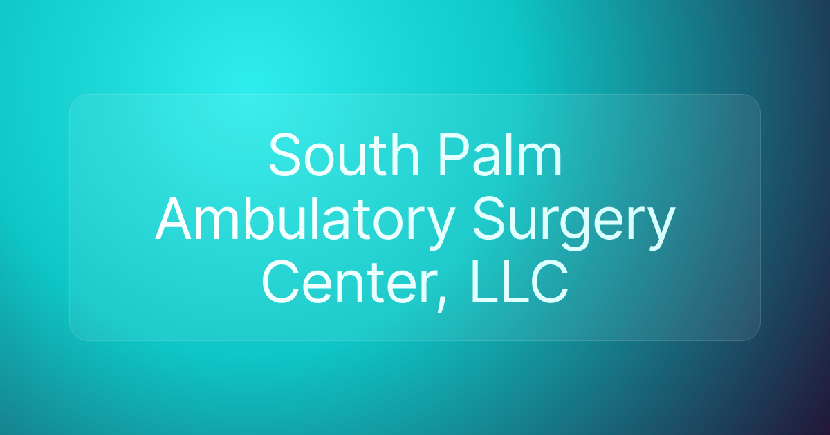 South Palm Ambulatory Surgery Center, LLC