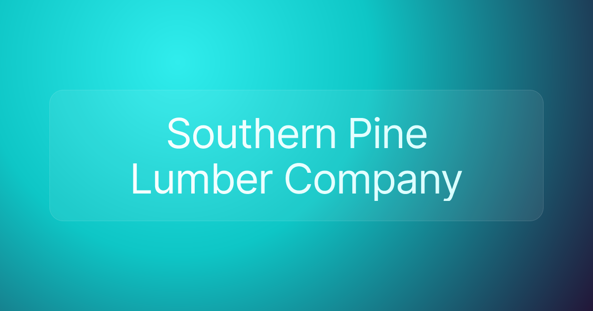 Southern Pine Lumber Company