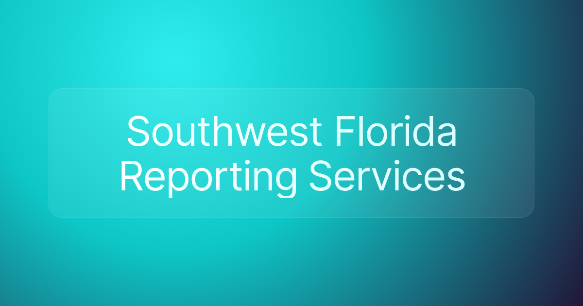 Southwest Florida Reporting Services
