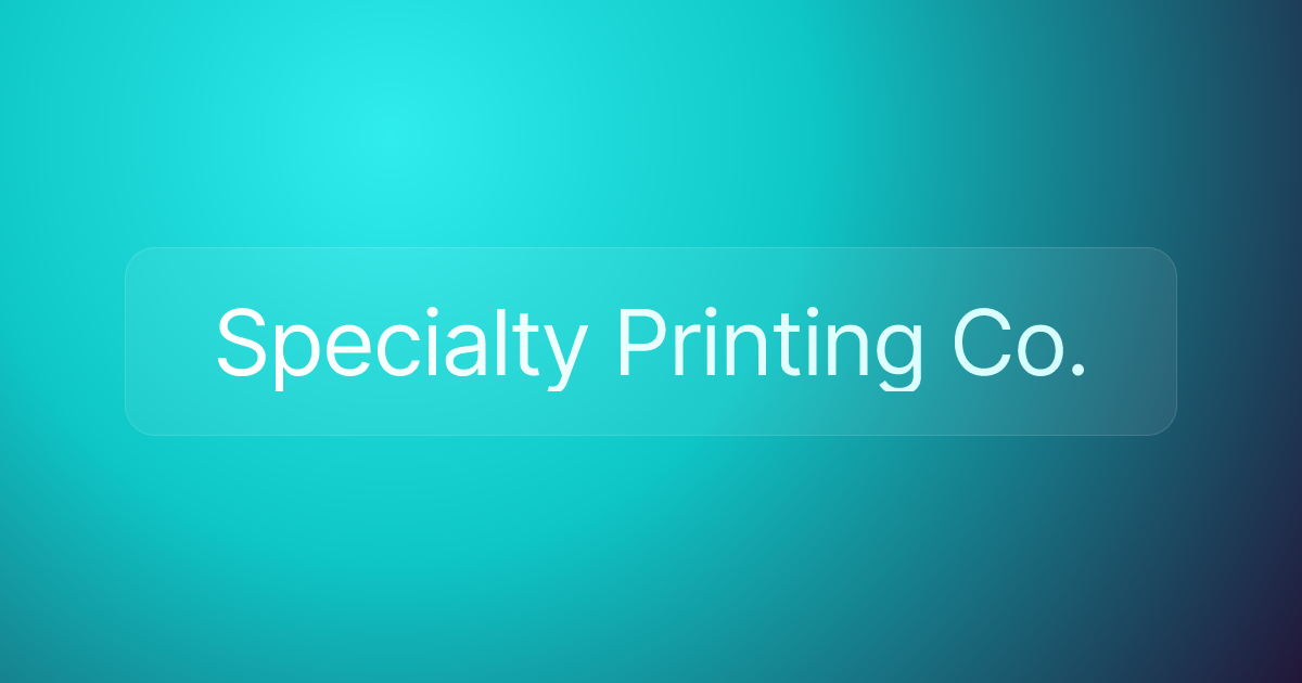 Specialty Printing Co.