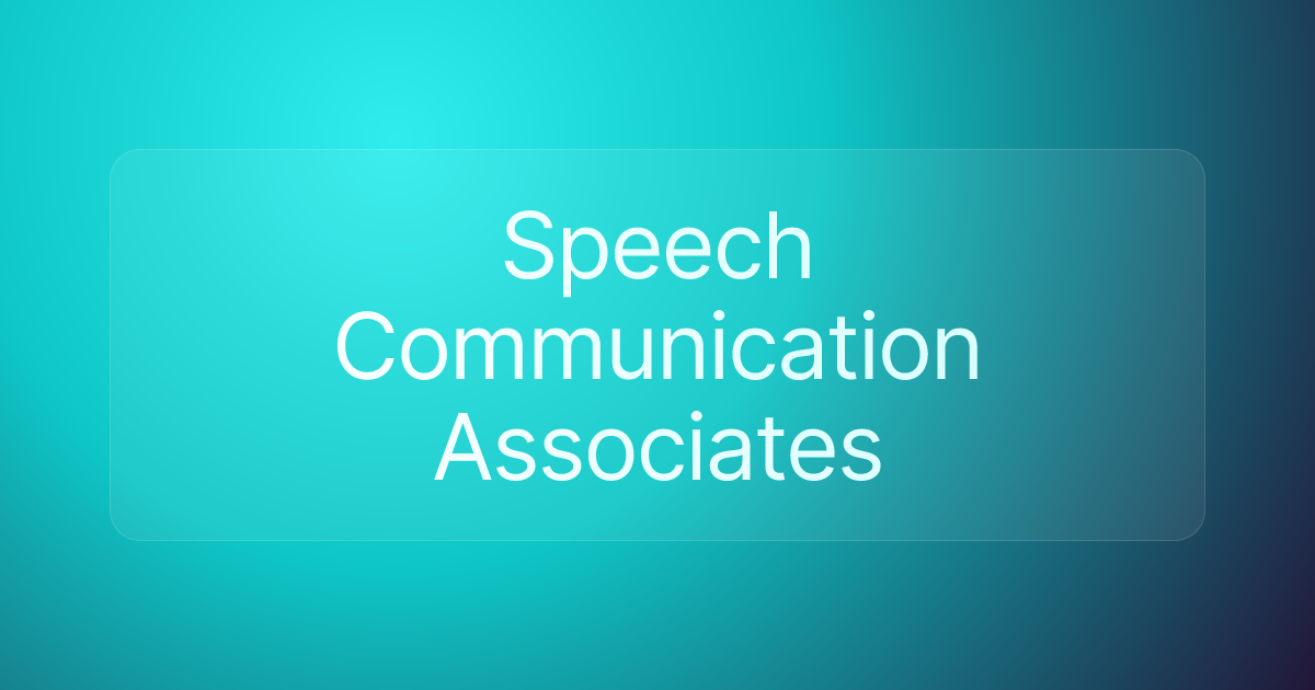 Speech Communication Associates