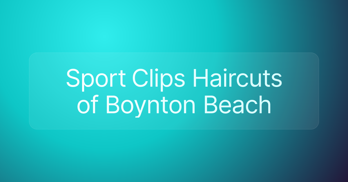 Sport Clips Haircuts of Boynton Beach