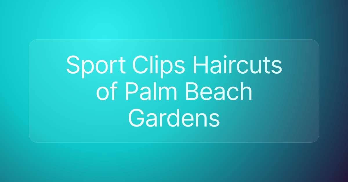 Sport Clips Haircuts of Palm Beach Gardens