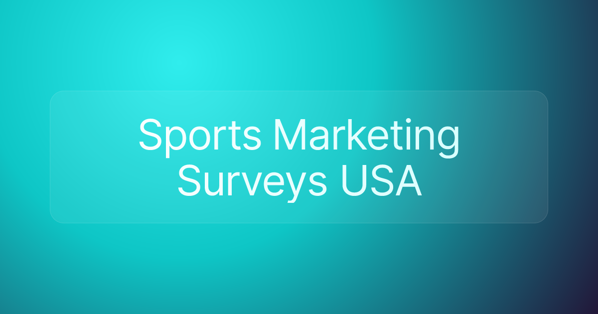 Sports Marketing Surveys USA