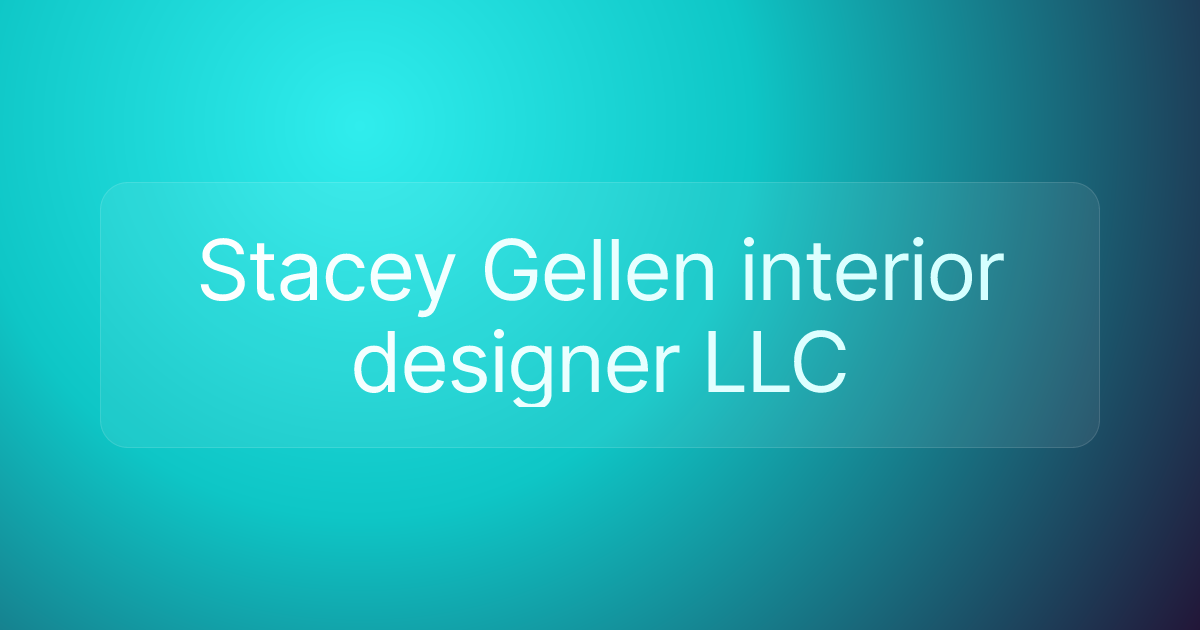 Stacey Gellen interior designer LLC