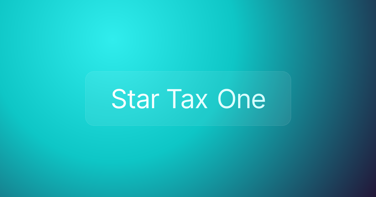 Star Tax One