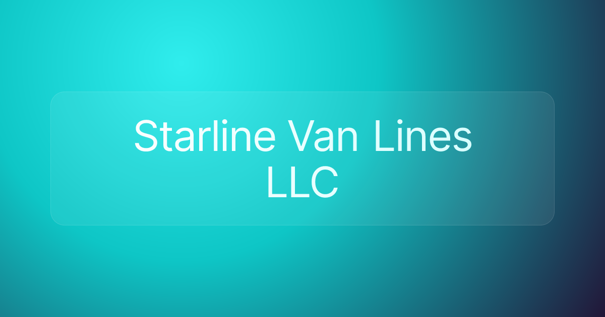 Starline Van Lines LLC