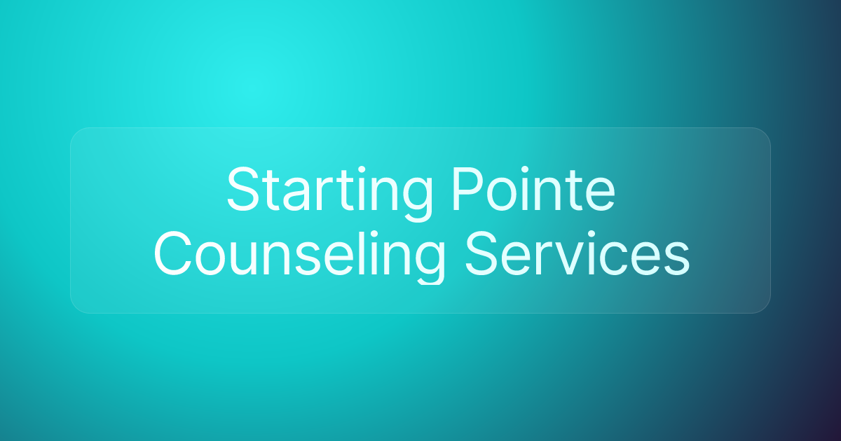 Starting Pointe Counseling Services