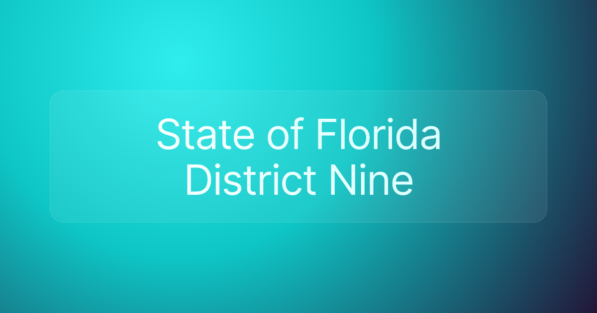 State of Florida District Nine