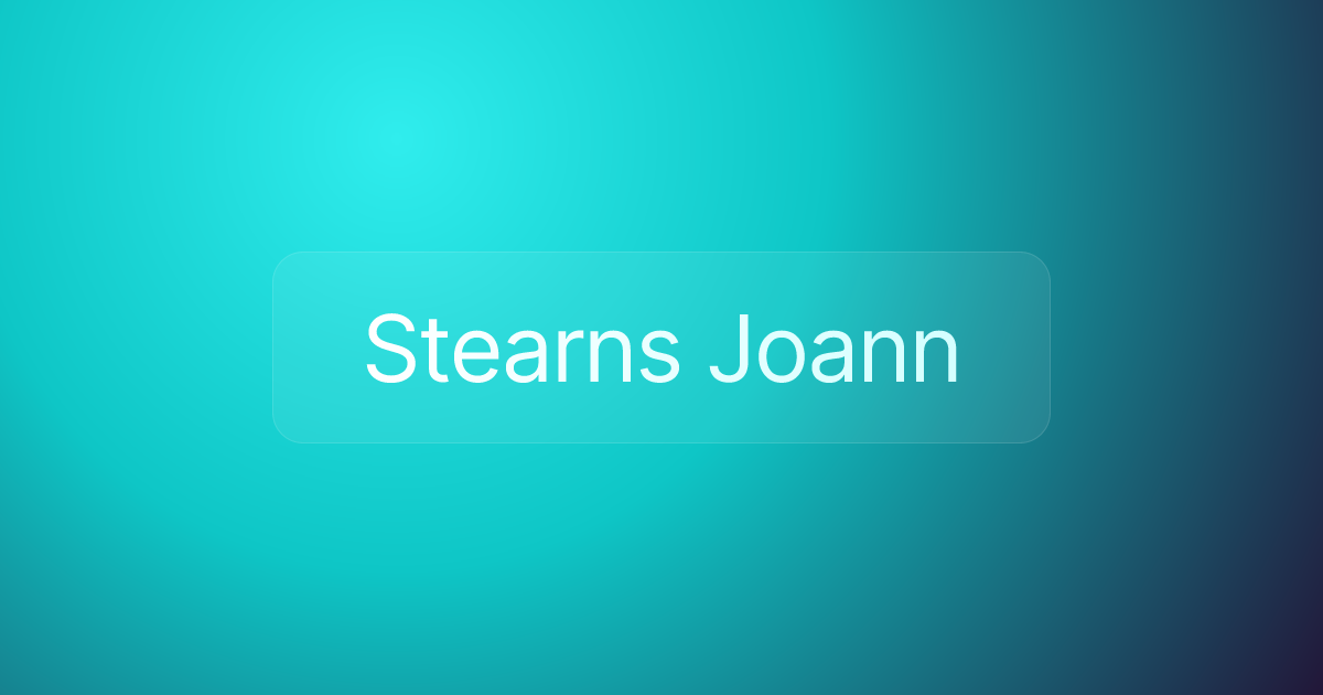 Stearns Joann
