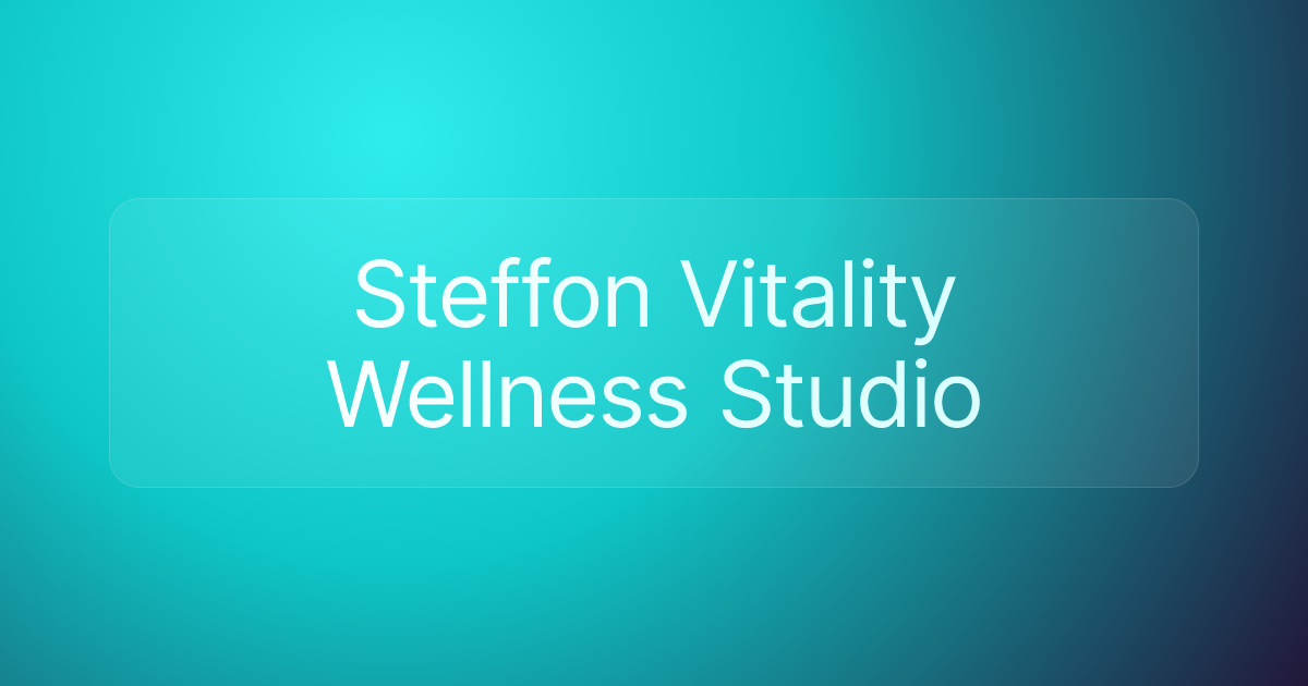 Steffon Vitality Wellness Studio