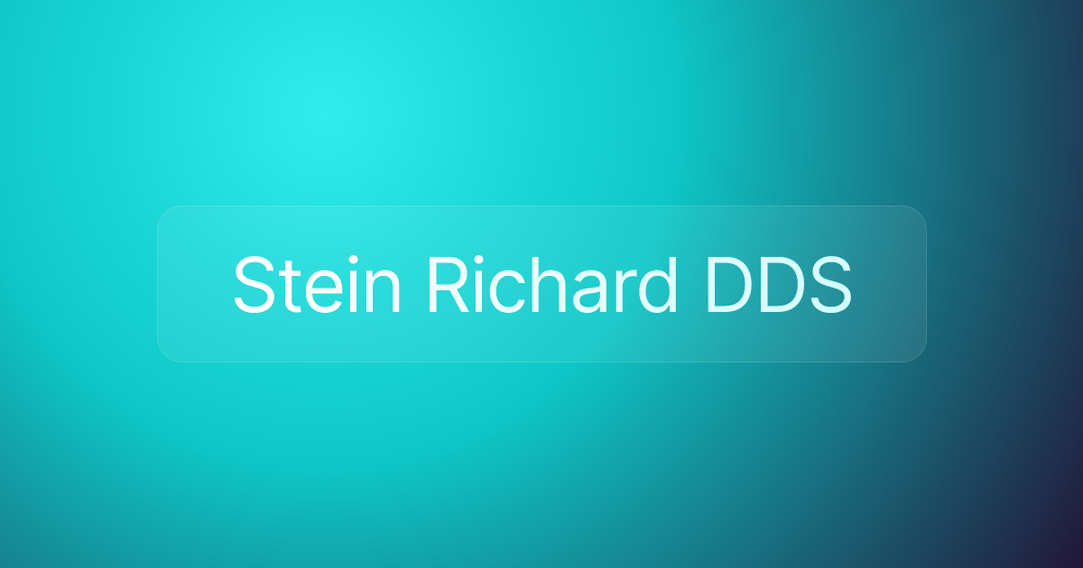 Stein Richard DDS
