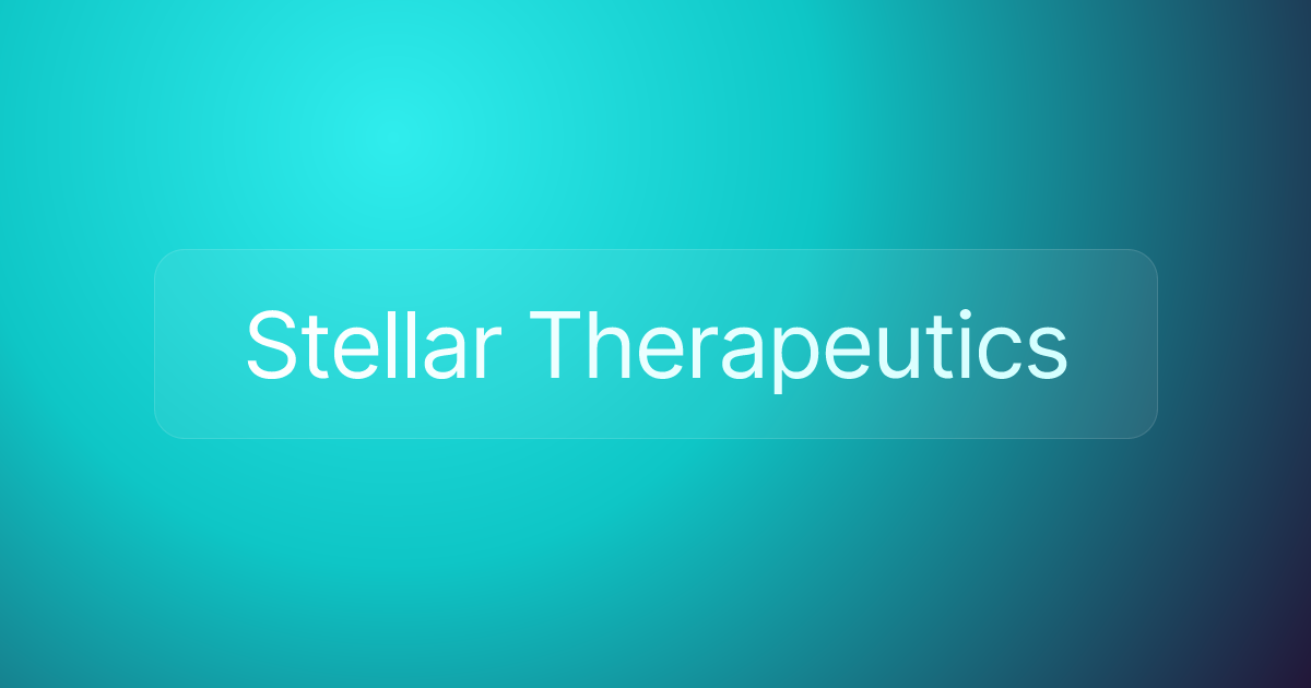 Stellar Therapeutics