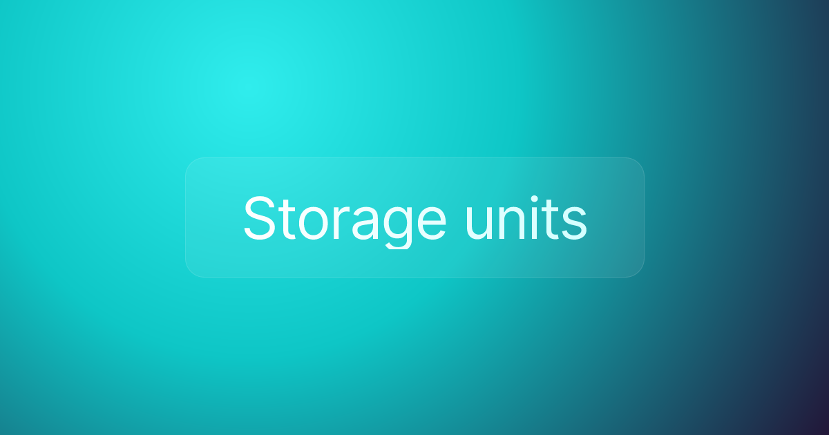 Storage units