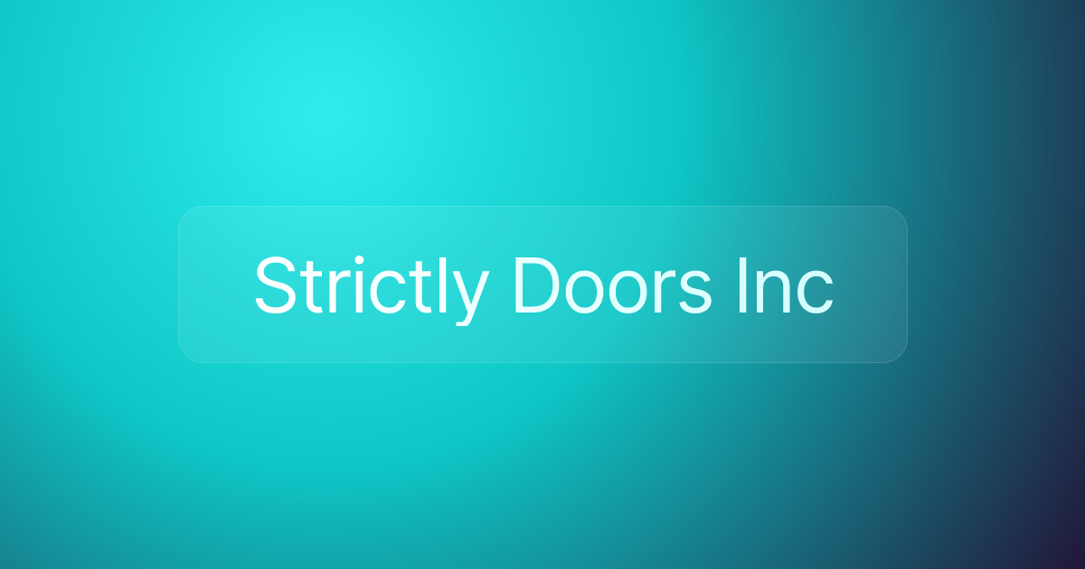 Strictly Doors Inc