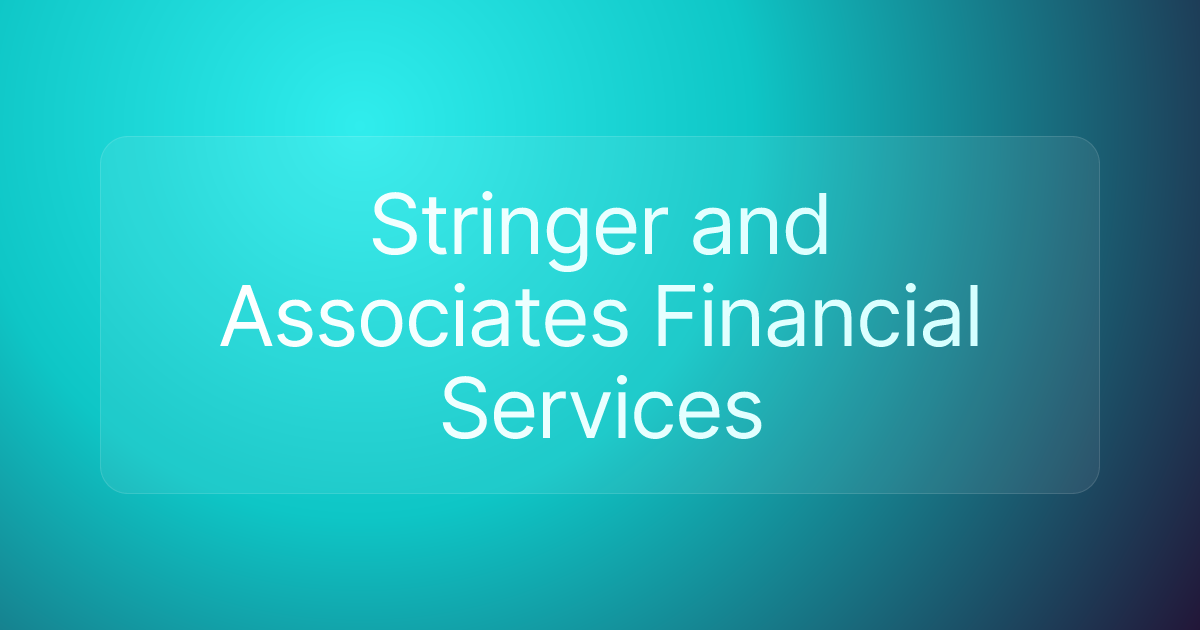 Stringer and Associates Financial Services