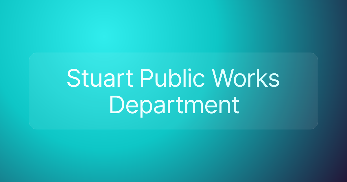 Stuart Public Works Department