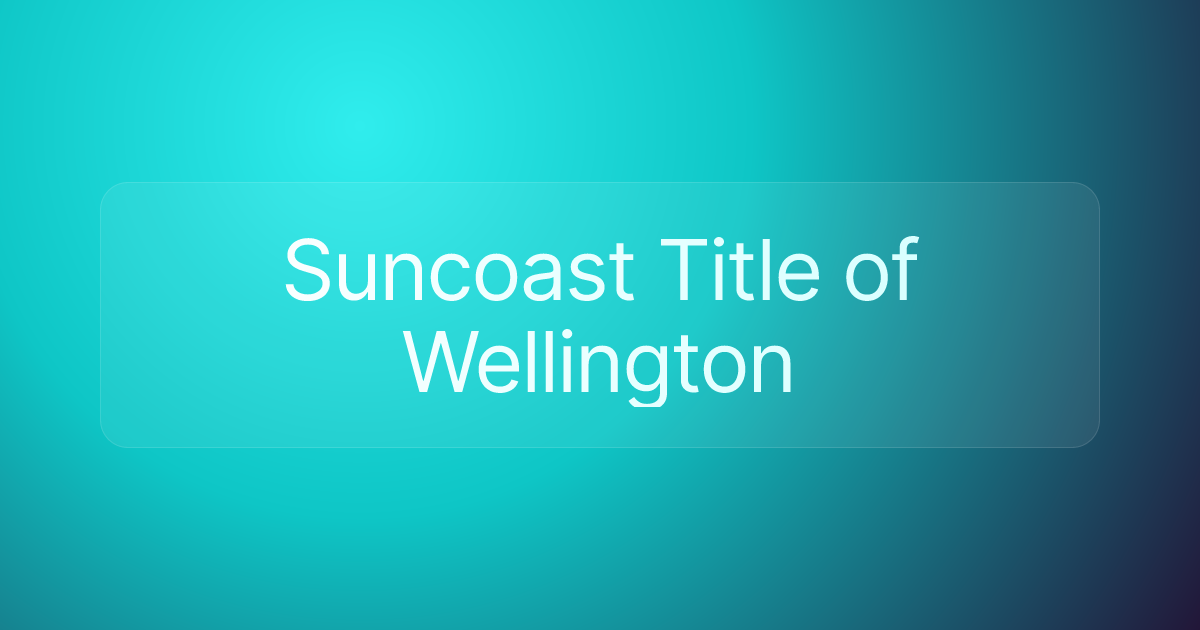 Suncoast Title of Wellington