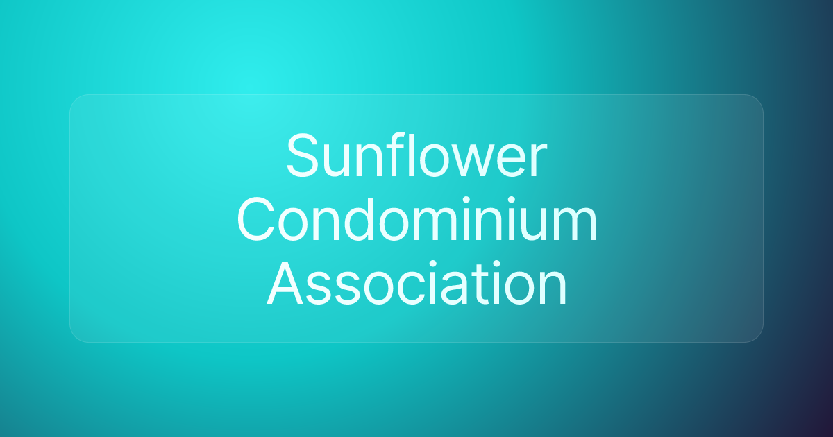 Sunflower Condominium Association