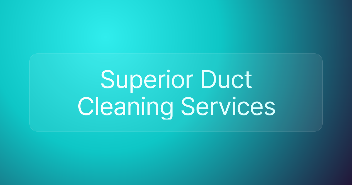Superior Duct Cleaning Services